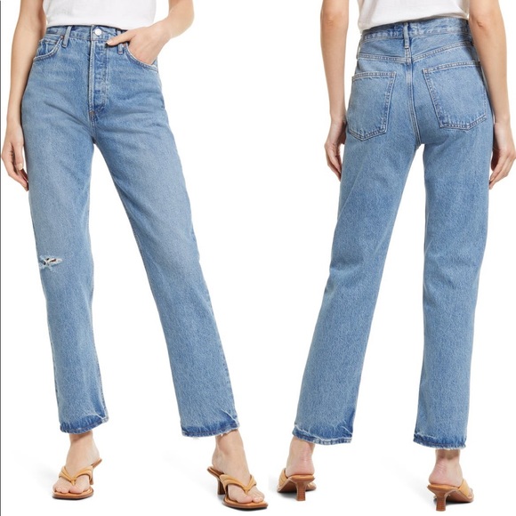 Agolde Denim - AGOLDE 90s Pinch Waist Ripped Straight Leg